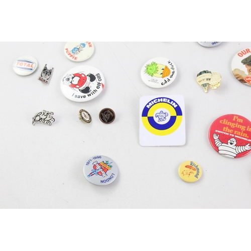 129 - 48 x Assorted ADVERTISING Pin BADGES Inc Vintage, Hard Rock Cafe, Ford Etc