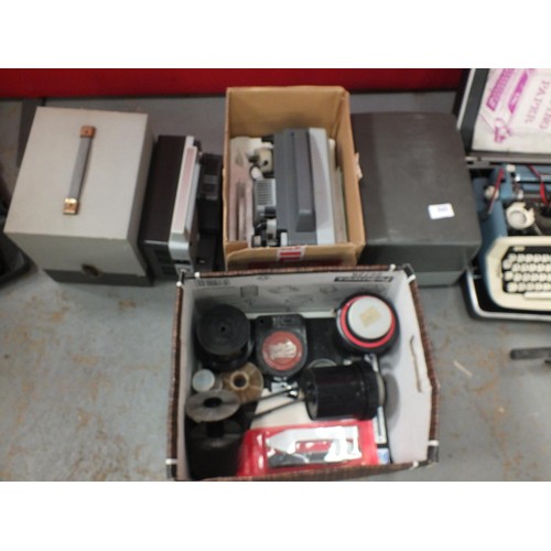 543 - JOBLOT OF VINTAGE TYPEWRITERS, PROJECTORS ETC