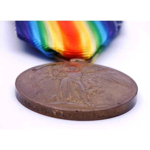 334 - WWI MEDAL TO NICHOLSON RA KILLED IN ACTION 1917