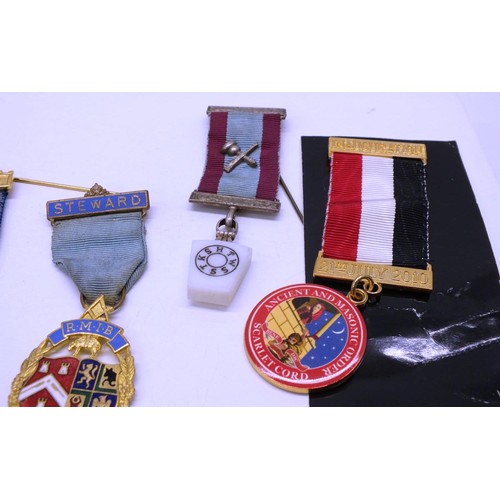 340 - TEN MASONIC MEDALS