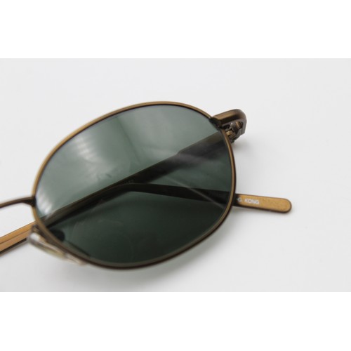 11 - Stylish DKNY Trafalgar Bronze Tone Metal Oval Sunglasses & Original Case