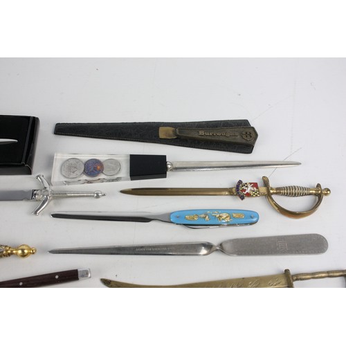 20 - 18 x Assorted Vintage LETTER OPENERS Inc Brass, Decorative, Boxed Etc