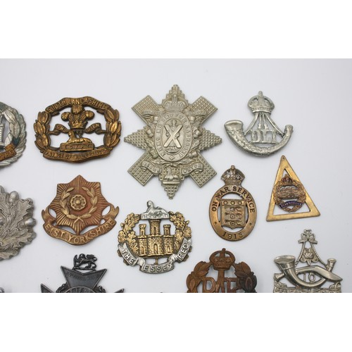 70 - 30 x Assorted Vintage MILITARY BADGES Inc Scottish, Welsh, German, English Etc