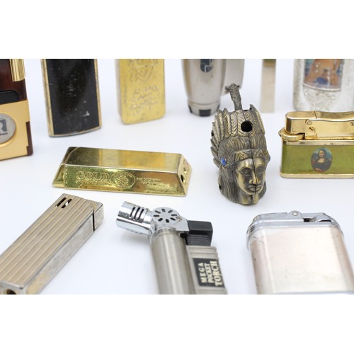 106 - 20 x Assorted Vintage Cigarette LIGHTERS Inc Novelty, Souvenir, Betty Boop Etc