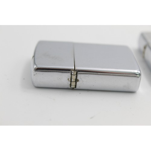 90 - 3 x Assorted ZIPPO Cigarette LIGHTERS Inc Brushed Steel, Plain, Afghanistan Etc