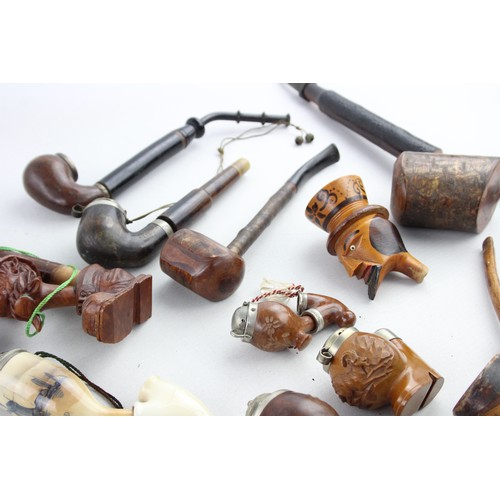 121 - Job Lot of Assorted Vintage Pipes, Bowls & Parts Inc ROPP, Tyrolean, Carved, Etc