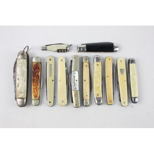 157 - 12 x Assorted POCKET KNIVES / TOOLS Inc Antique, Vintage, Multi-Tool Etc