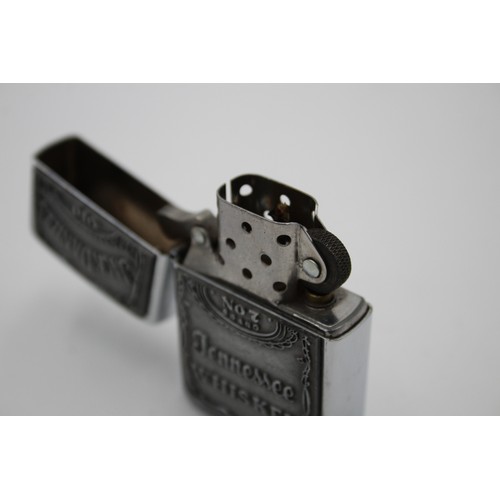 150 - ZIPPO Jack Daniels Advertising Cigarette Lighter Brushed Steel