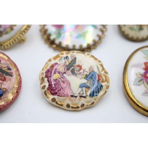 163 - 20 x Vintage Porcelain JEWELLERY inc. Limoges, Portrait, Royal Worchester