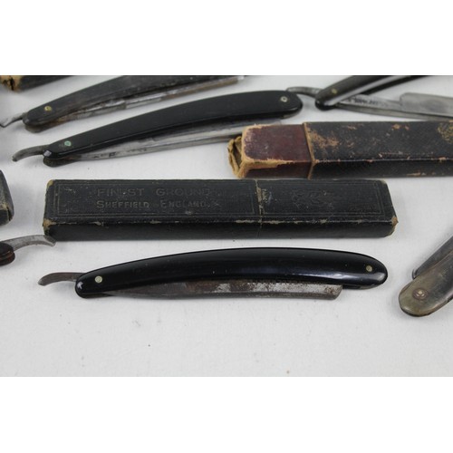 165 - 8 x Assorted Vintage Gents RAZORS Inc Cut Throats, Advertising, Cased Etc