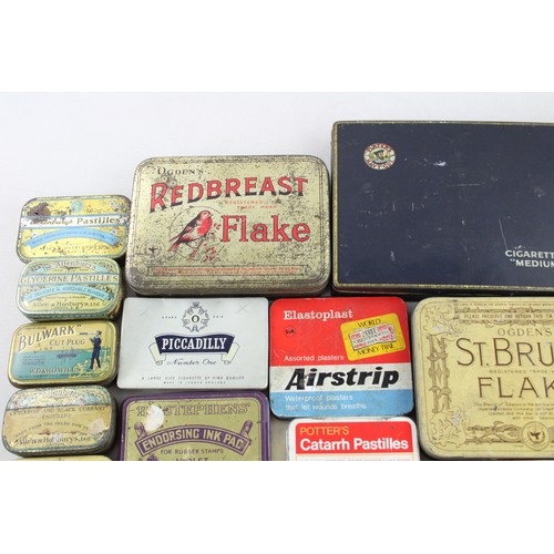 200 - 30 x Assorted Vintage ADVERTISING TINS Inc OXO, Players, Medical, Cigarettes Etc