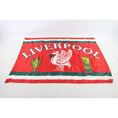 286 - 3  x Assorted FOOTBALL Memorabilia Inc Vintage Liverpool Flags, FA Cup Tie