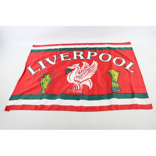 286 - 3  x Assorted FOOTBALL Memorabilia Inc Vintage Liverpool Flags, FA Cup Tie