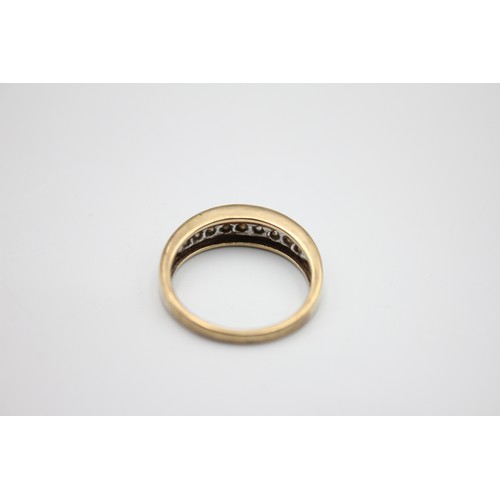 169 - Vintage gold diamond set eternity ring 3.8g (9ct)