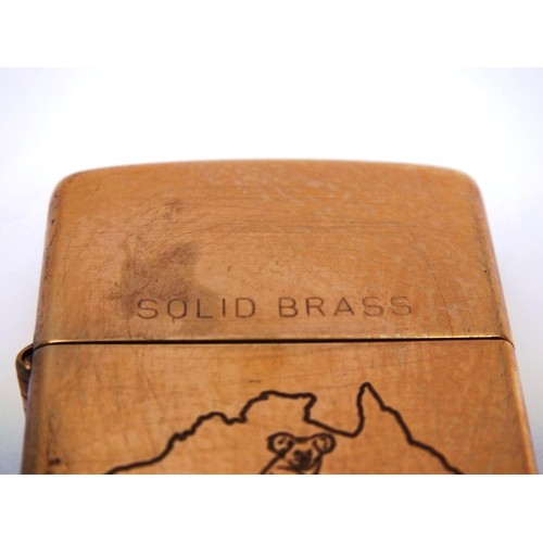 52 - 3 X ZIPPOS;
2X CHROME AUSTRALIA B04
SOLID BRASS AUSTRALIA I03