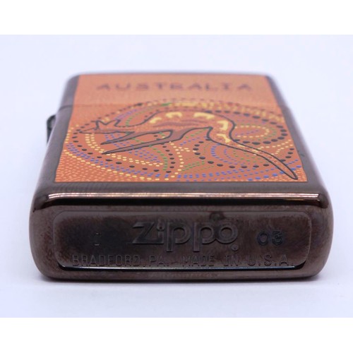 53 - 3 X ZIPPOS;
CHROME AUSTRALIA I03
MATTE BLACK AUSTRALIA KOALA
DARK CHROME AUSTRALIA C03