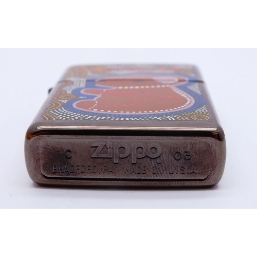 55 - 3 X ZIPPOS;
DARK CHROME ABORIGINAL DOT ART KOALA AUSTRALIA C03
DARK CHROME ABORIGINAL DOT ART LIZARD... 