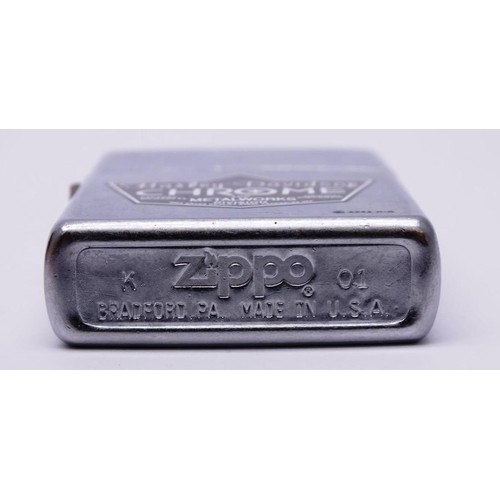 59 - THREE ZIPPOS;
BRUSHED CHROME HARLEY DAVIDSON 'CHROME AND METALWORKS DIVISION'
MATTE BLACK HARLEY DAV... 