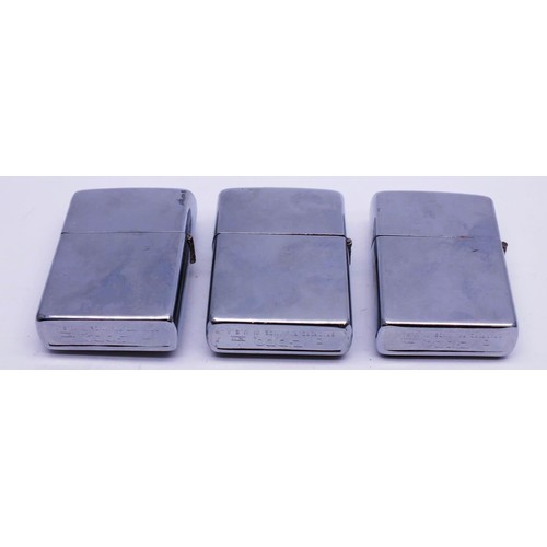 78 - THREE ZIPPOS;
DRAGON AND CASTLE DESIGN- ZXII
AMERICAN LEGEND - ZXII
SUN MOON AND STARS- Z XII