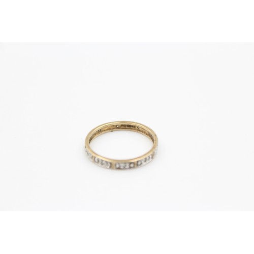 43 - 9ct diamond full eternity ring (1.4g) size O