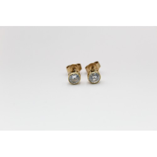 57 - 3 x 9ct gemstone stud earrings (2.9g)