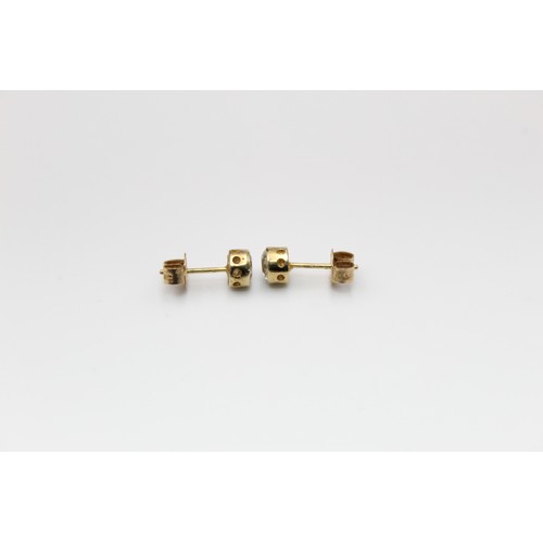 57 - 3 x 9ct gemstone stud earrings (2.9g)