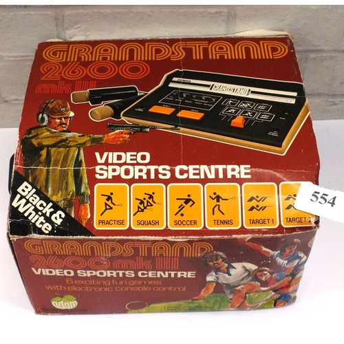 554 - VINTAGE GRANDSTAND 2600 VIDEO GAME BOXED IN WORKING ORDER