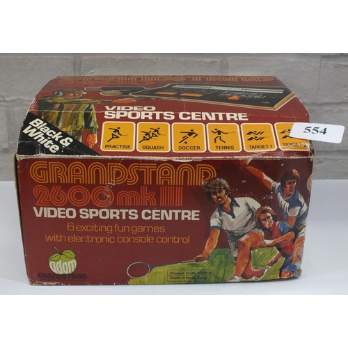 554 - VINTAGE GRANDSTAND 2600 VIDEO GAME BOXED IN WORKING ORDER