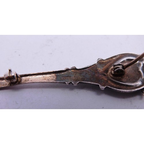 578 - VINTAGE STERLING SILVER SPOON  BROOCH