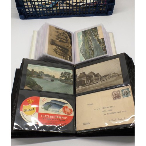 315 - BOX OF EPHEMERA INCLUDES POSTCARDS ETC