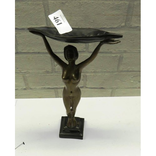 461 - ART DECO FIGURE NUDE HOLDING TRAY