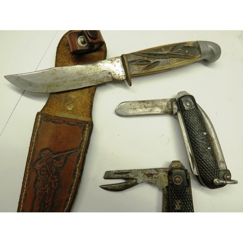 339 - THREE VINTAGE KNIVES