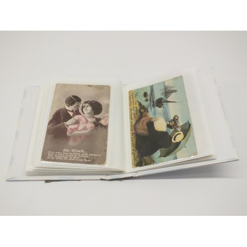 327 - ALBUM OF COUPLES POSTCARDS