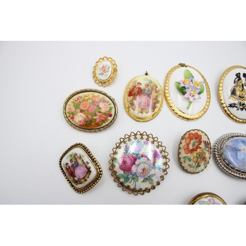 444 - 20 x Vintage Porcelain JEWELLERY inc. Limoges, Portrait, Royal Worchester