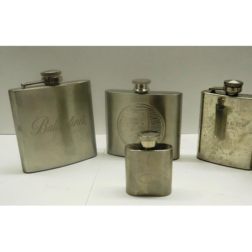 353 - COLLECITON OF HIP FLASKS