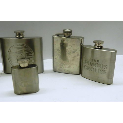 353 - COLLECITON OF HIP FLASKS