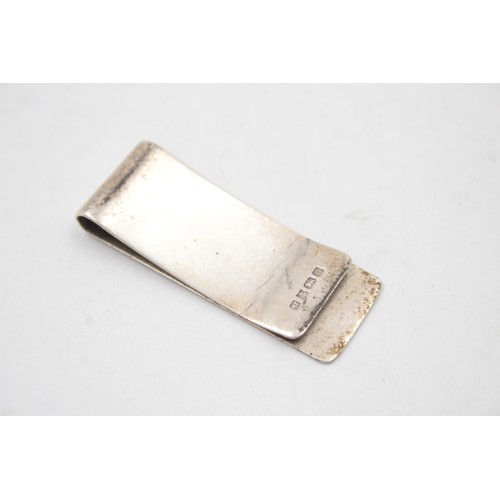 114 - Vintage Stamped .925 STERLING SILVER Gents Money Clip (13g)