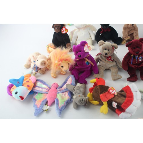 115 - Job Lot of Assorted Soft Toys Inc. Meerkat, TY Beanie Babies, Teddy Bear, Etc