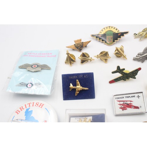 135 - 25 x Assorted AIR / PLANE Related Pin BADGES Inc Vintage, Enamel, Concorde Etc