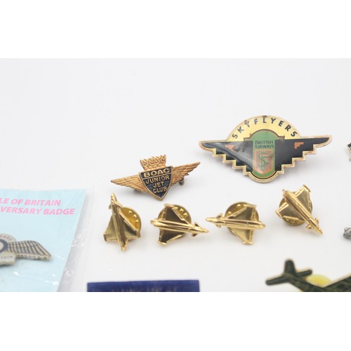 135 - 25 x Assorted AIR / PLANE Related Pin BADGES Inc Vintage, Enamel, Concorde Etc