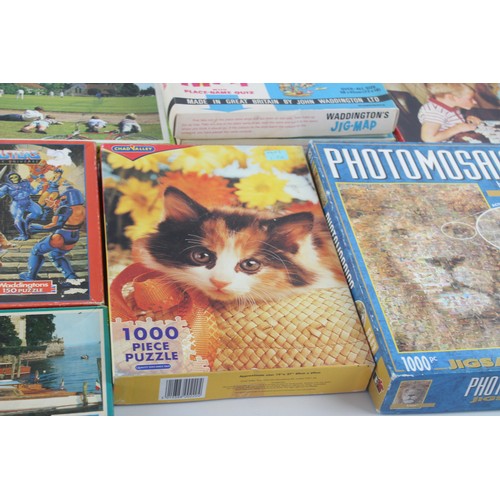 181 - 14 x Assorted Vintage Jigsaws Inc. WADDINGTONS, RAVENSBURGER, He Man, 3D, Etc