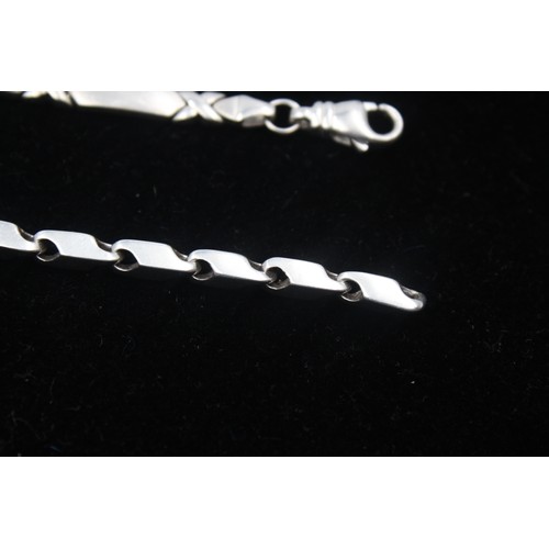 183 - 2 x.925 Sterling Silver Bracelets Inc. Simplistic, Modernist (25g)