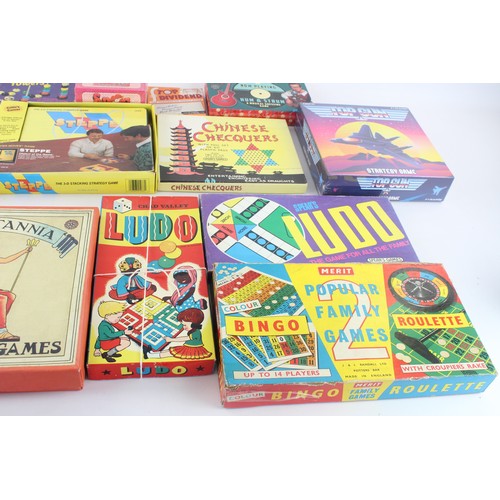 177 - 15 x Assorted Vintage Games Inc Chad Valley, Ludo, Roulette, Steppe, Top Gun Etc