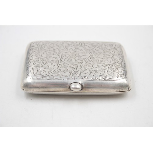 235 - Antique Hallmarked 1911 Birmingham STERLING SILVER Cigarette Case (62g)