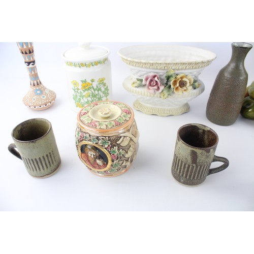 265 - 16 x Antique / Vintage Pottery & Ceramic Items Inc POOLE, Denby, Jars, Vases Etc