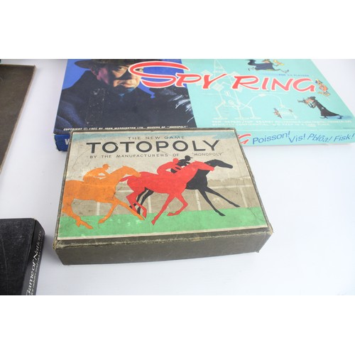 249 - 5 x Assorted Vintage Games Inc. Totopoly, Kerplunk, Game of Nations, Wembley