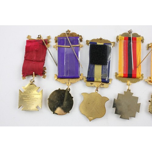 532 - 8 x Assorted Vintage RAOB Medals / Jewels Inc Named Etc