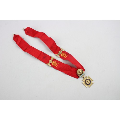 533 - 2 x Vintage RAOB Collars w/ Jewels Grand Lodge of England