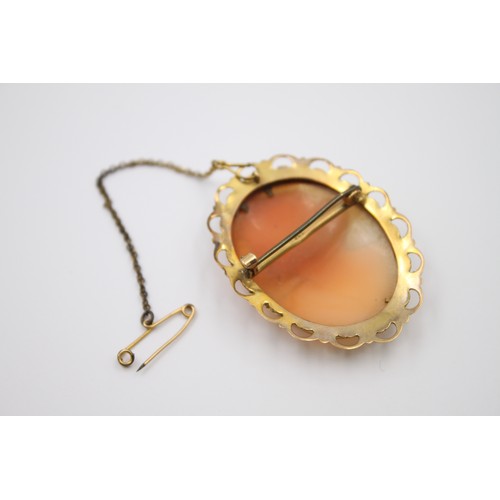 115 - 9ct gold gold vintage cameo brooch (2.7g)