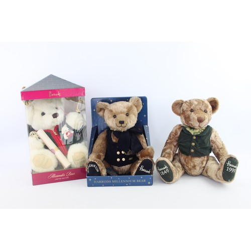2 - 3 x HARRODS Collection Teddy Bears Inc. Millennium, Boxed, Limited Edition